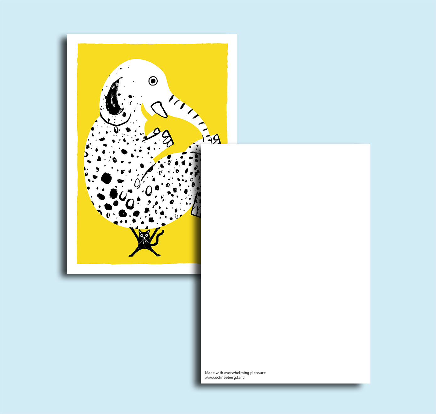 Anna-Lisa Schneeberger - Postkarte "Büsi mit Elefant" (5 Stück)