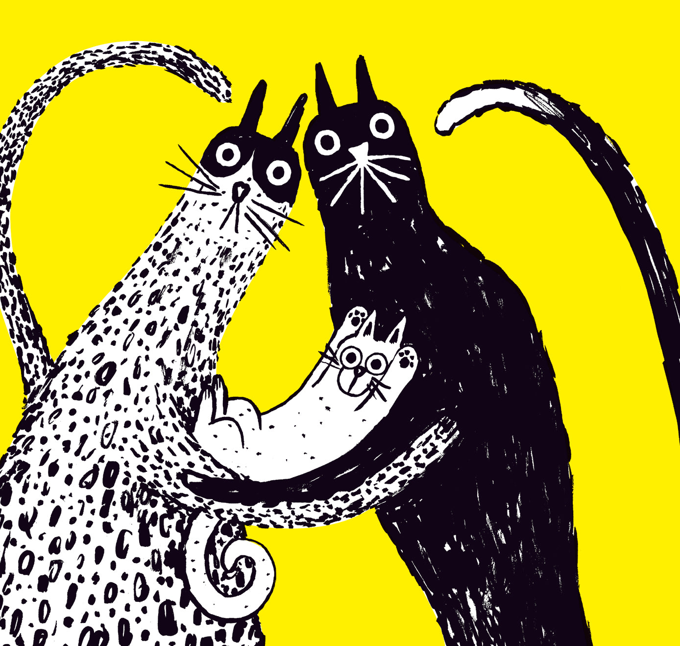 Anna-Lisa Schneeberger - Plakat "Katzenfamilie 1" (5 Stück)