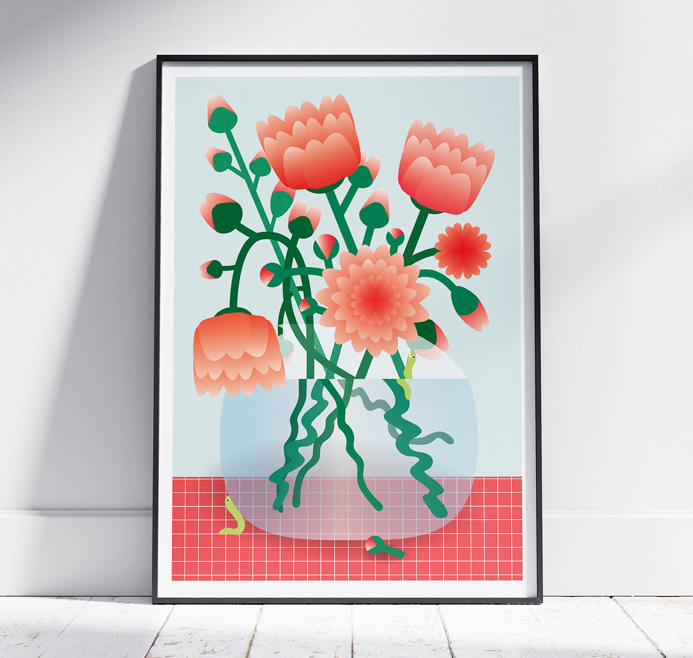 Anna-Lisa Schneeberger - Plakat "Blumen mit Wasser" (5 Stück)