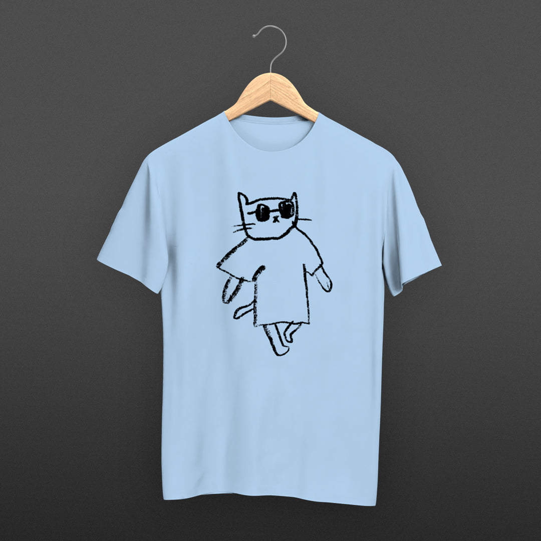 Olivier Samter - "Büsi-Shirt" (blau) (Set)