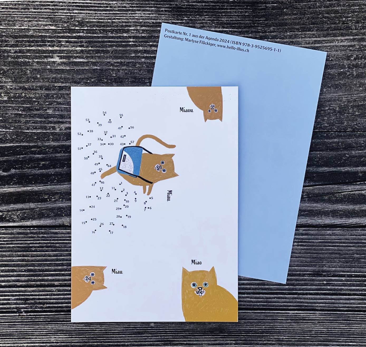 Edition Punktpunktpunkt - Postkarte "Nr. 1 aus der Agenda 2024" (5 Stück)