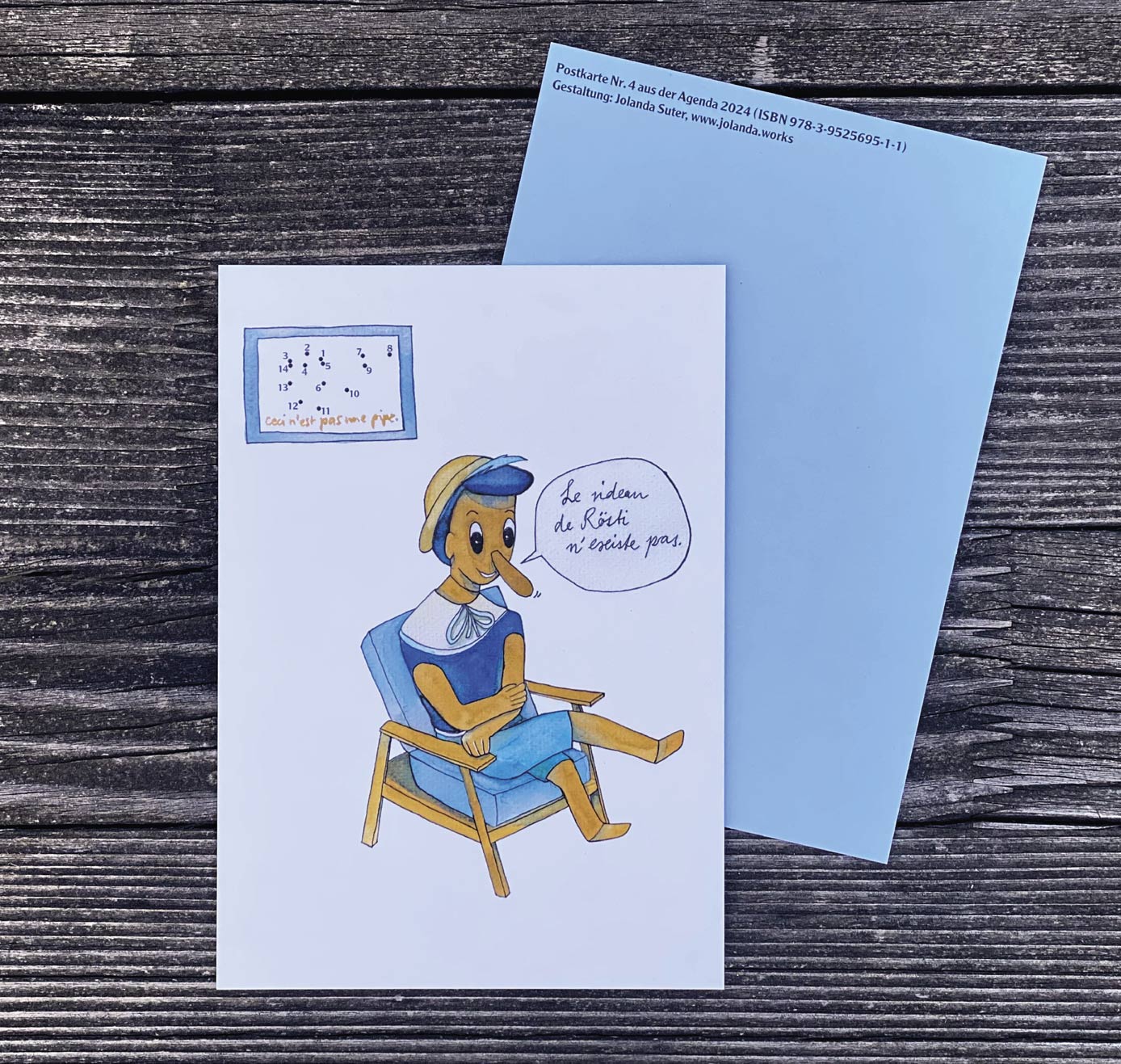 Edition Punktpunktpunkt - Postkarte "Nr. 4 aus der Agenda 2024" (5 Stück)