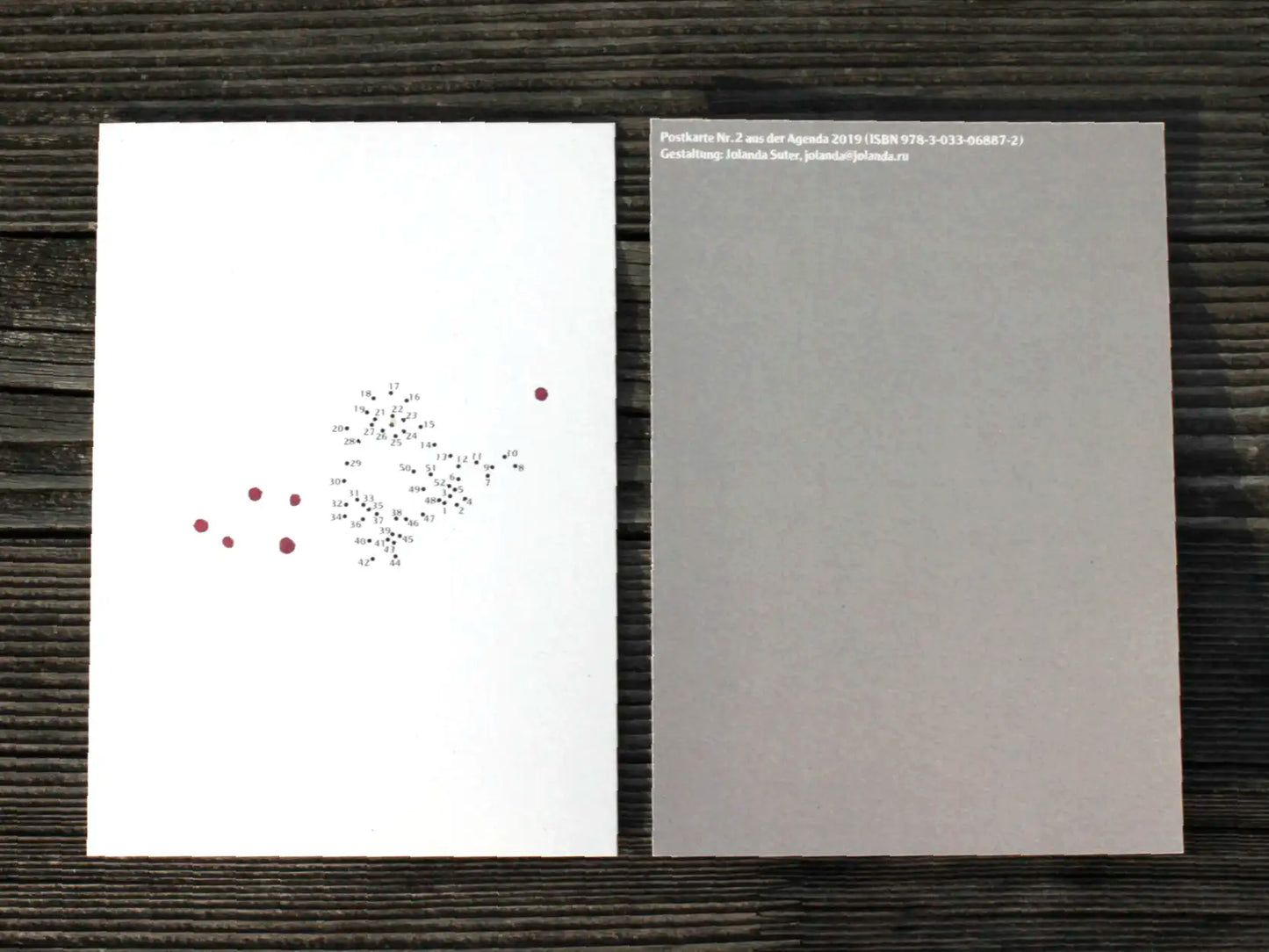 Edition Punktpunktpunkt - Postkarte "Nr. 2 aus der Agenda 2019" (5 Stück)