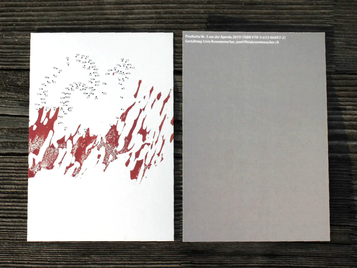 Edition Punktpunktpunkt - Postkarte "Nr. 3 aus der Agenda 2019" (5 Stück)