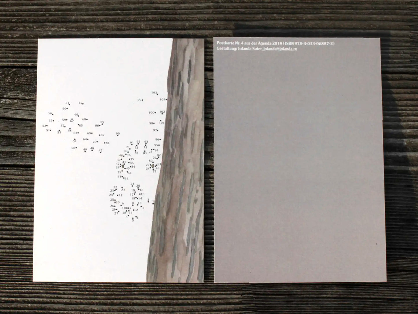 Edition Punktpunktpunkt - Postkarte "Nr. 4 aus der Agenda 2019" (5 Stück)