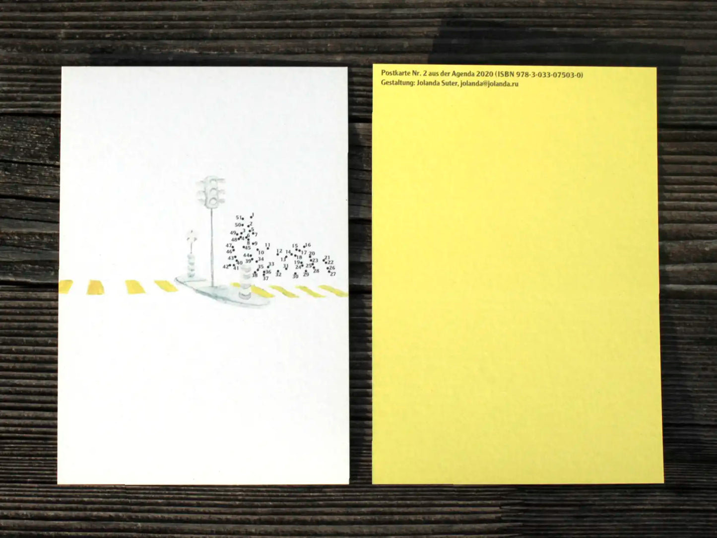 Edition Punktpunktpunkt - Postkarte "Nr. 2 aus der Agenda 2020" (5 Stück)