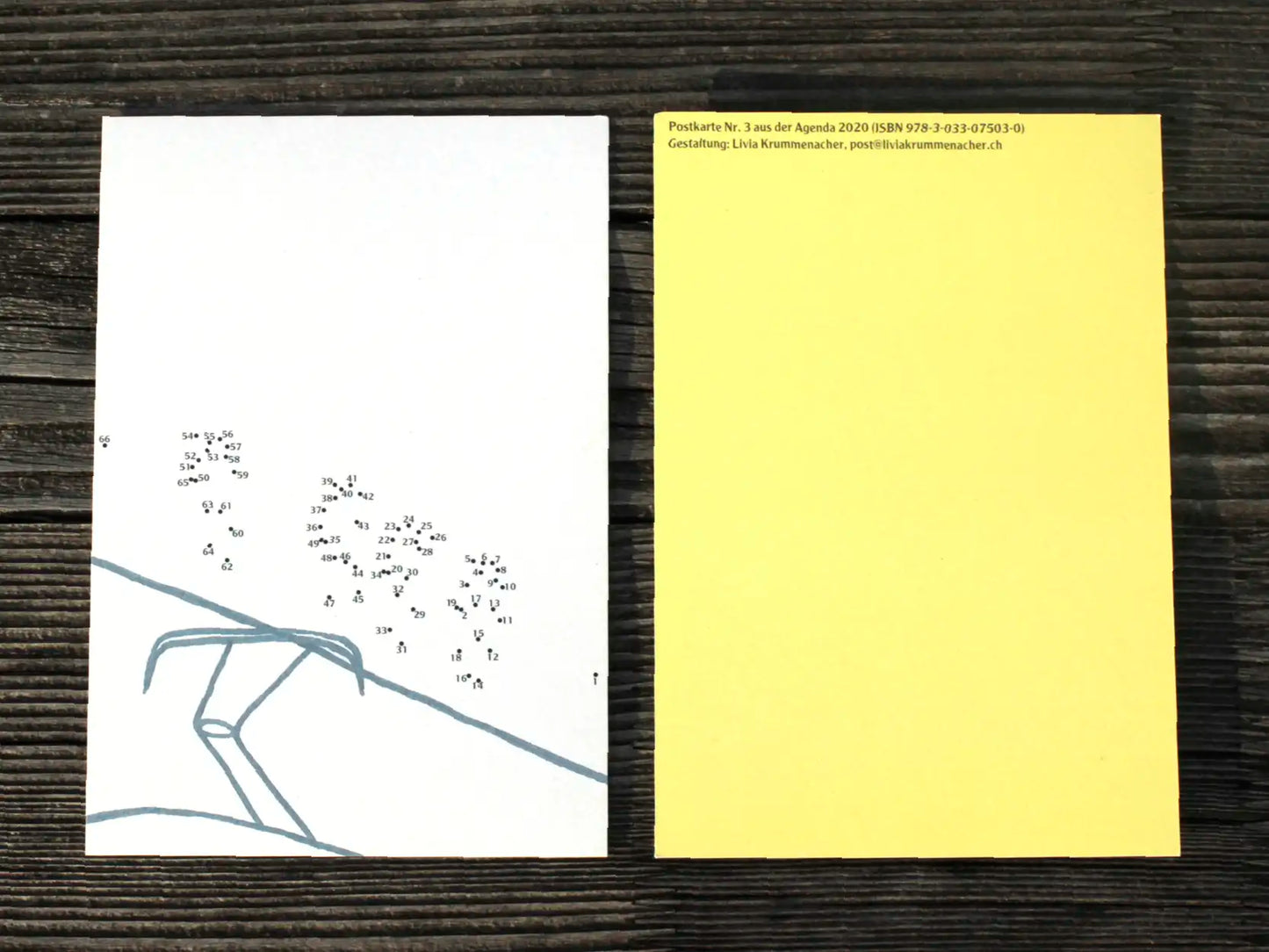 Edition Punktpunktpunkt - Postkarte "Nr. 3 aus der Agenda 2020" (5 Stück)