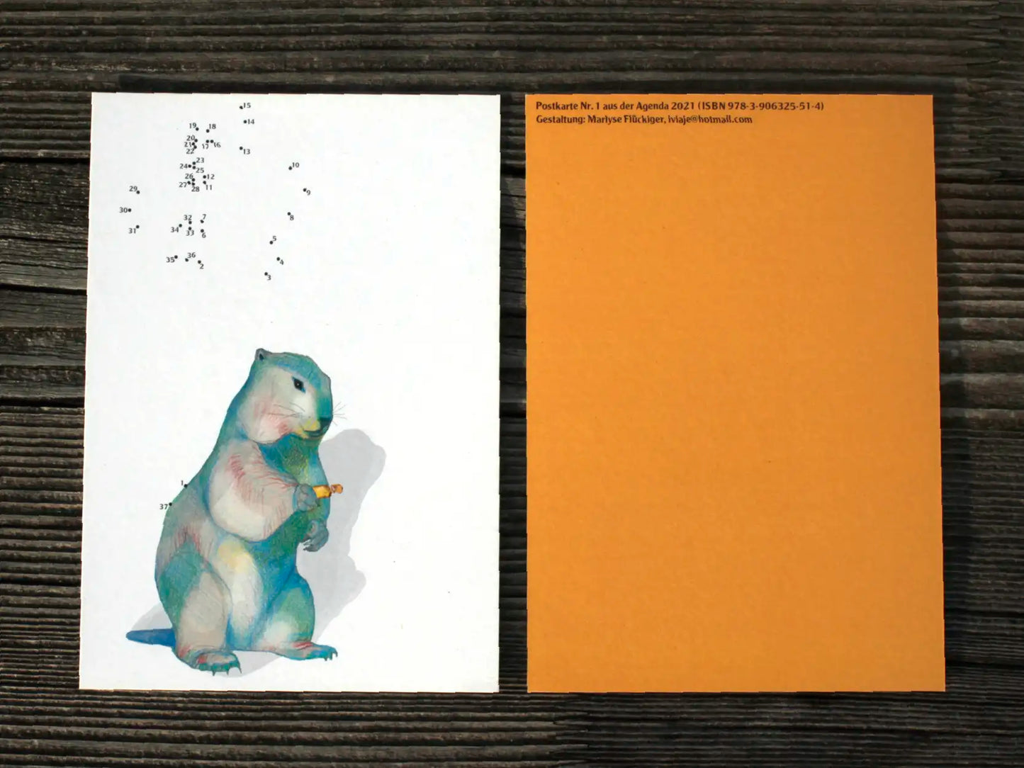 Edition Punktpunktpunkt - Postkarte "Nr. 1 aus der Agenda 2021" (5 Stück)