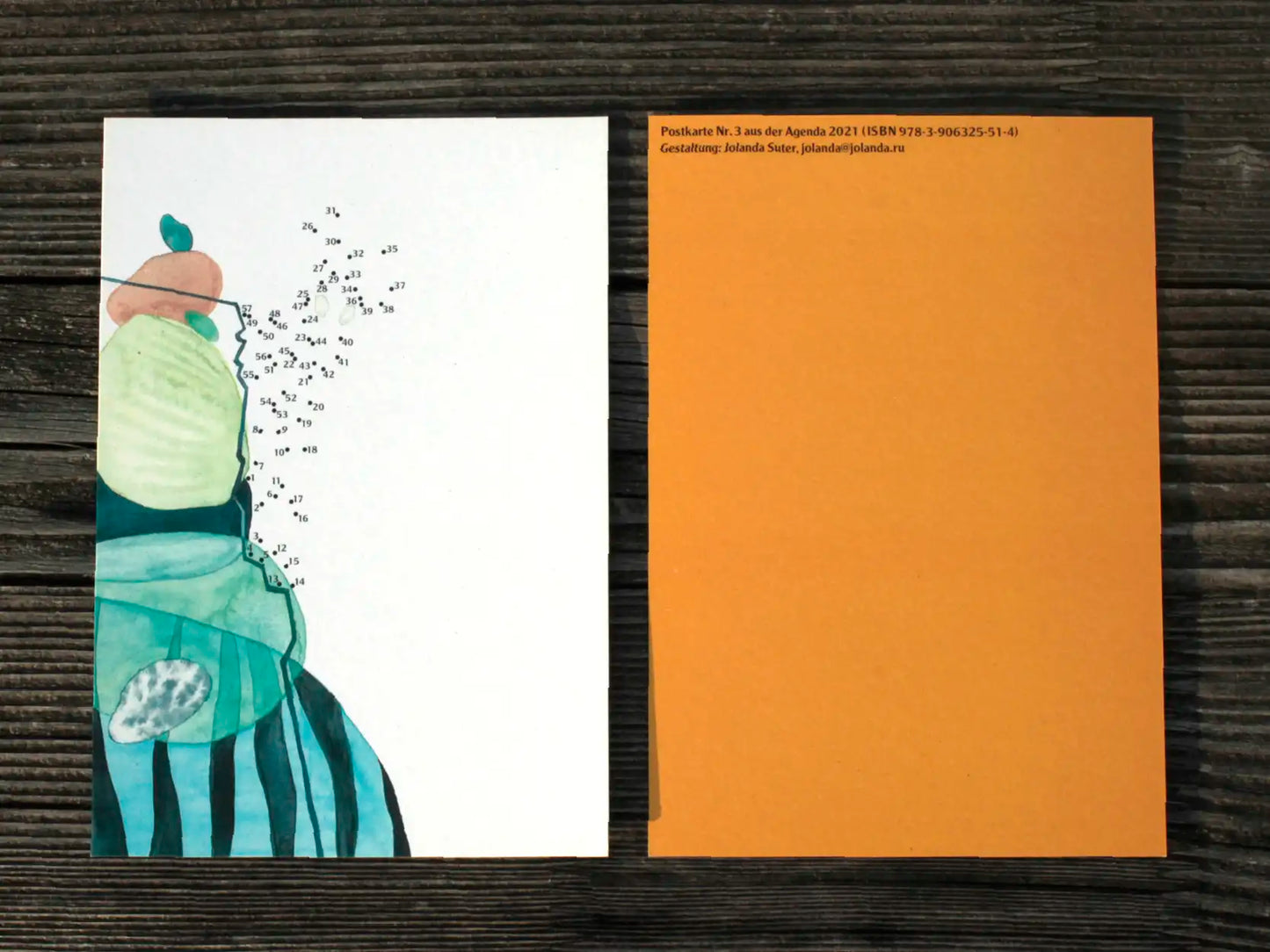 Edition Punktpunktpunkt - Postkarte "Nr. 3 aus der Agenda 2021" (5 Stück)