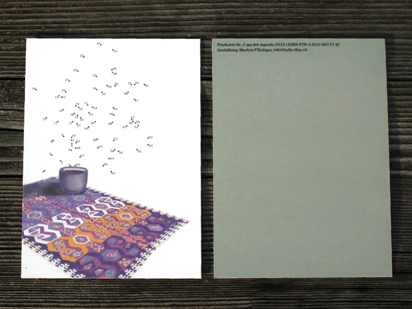 Edition Punktpunktpunkt - Postkarte "Nr. 2 aus der Agenda 2022" (5 Stück)
