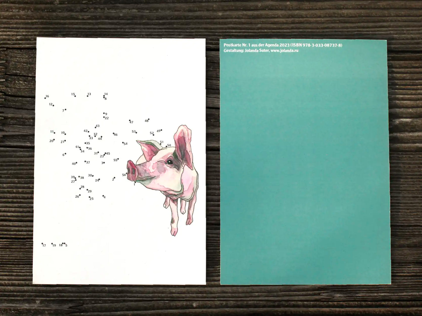 Edition Punktpunktpunkt - Postkarte "Nr. 1 aus der Agenda 2023" (5 Stück)