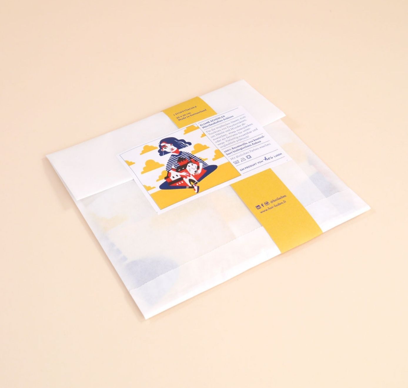 Hoi-Laden - Stofftüchlein "Hinreissendes Schloss Vaduz" (5 Stück)