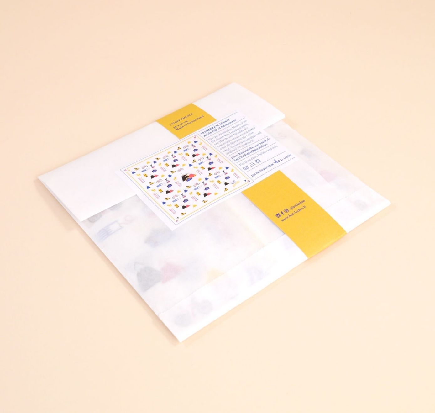 Hoi-Laden - Stofftüchlein "Unsere Alpen - A Life Full of Adventures" (5 Stück)