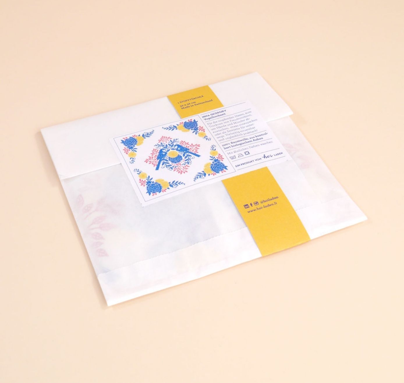 Hoi-Laden - Stofftüchlein "Vogelhochzeit" (5 Stück)