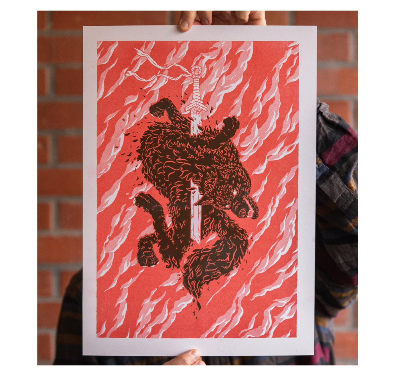 Hyperraumverlag - Plakat "Wolf & Schwert" (5 Stück)