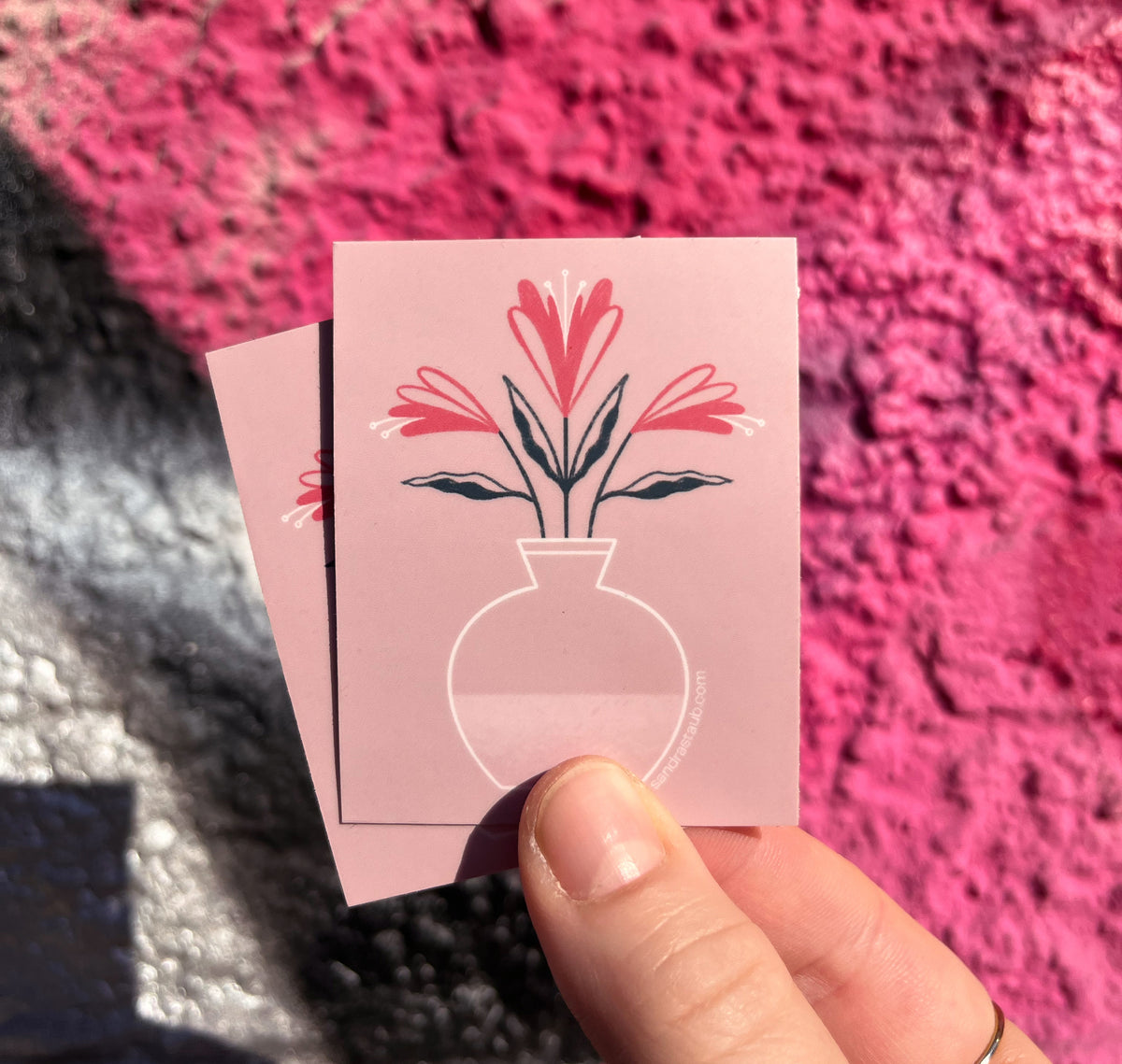 Sandra Staub - Sticker "Blumenvase" (5 Stück)