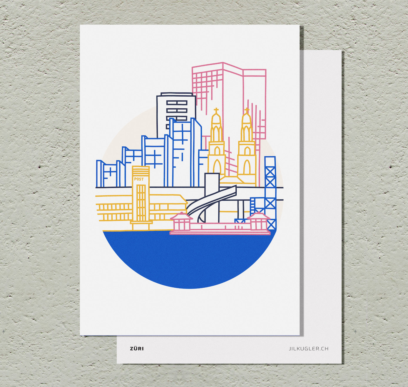Jil Kugler - Postkarte "Züri" (10 Stück)