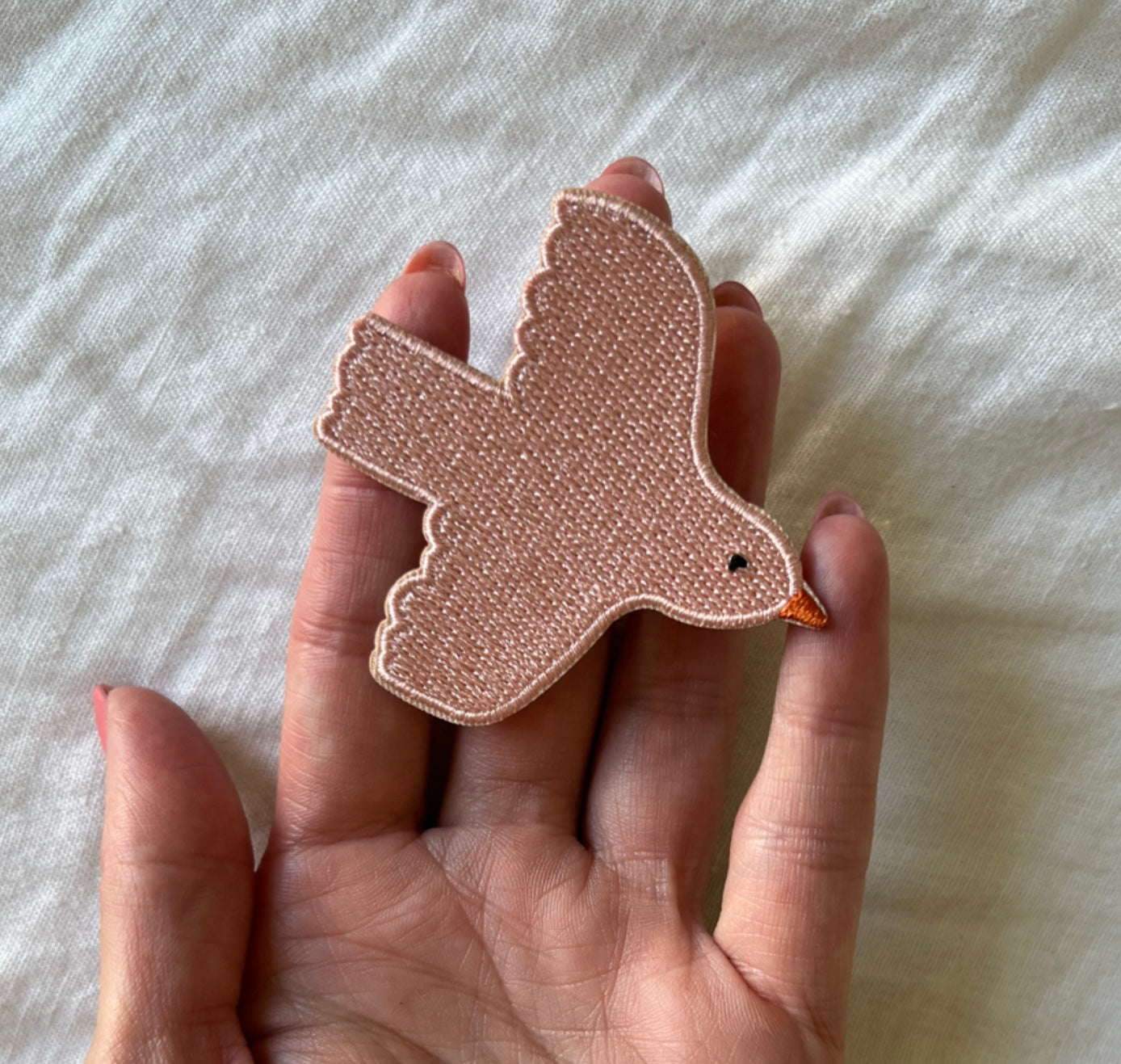 Karin Lena Schmid - Patch "Rosa Vögel" (5 Stück)