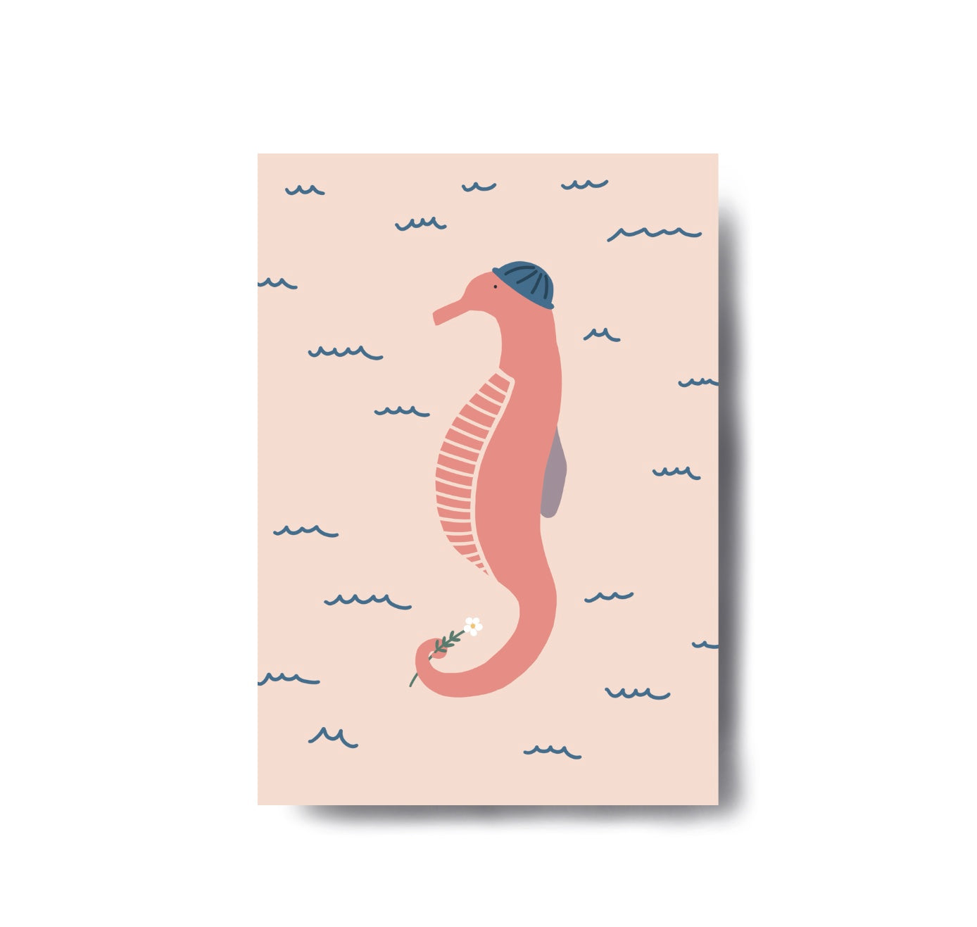 Karin Lena Schmid - Postkarte "Seepferd" (5 Stück)