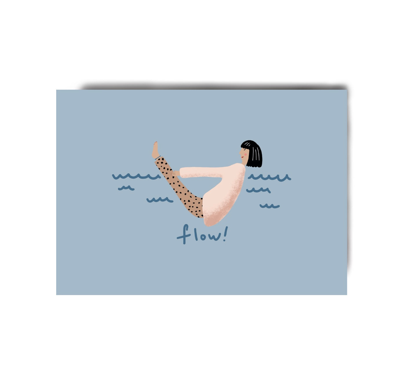 Karin Lena Schmid - Postkarte "Yoga Boot" (5 Stück)