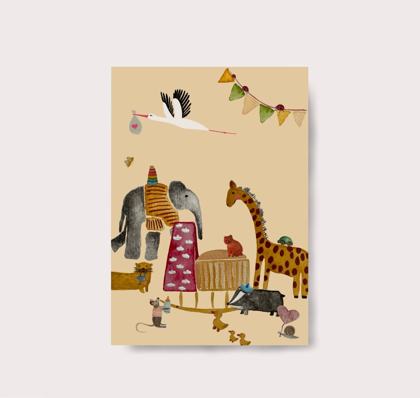 Karin Lena Schmid - Postkarte "Wiegenfest" (5 Stück)