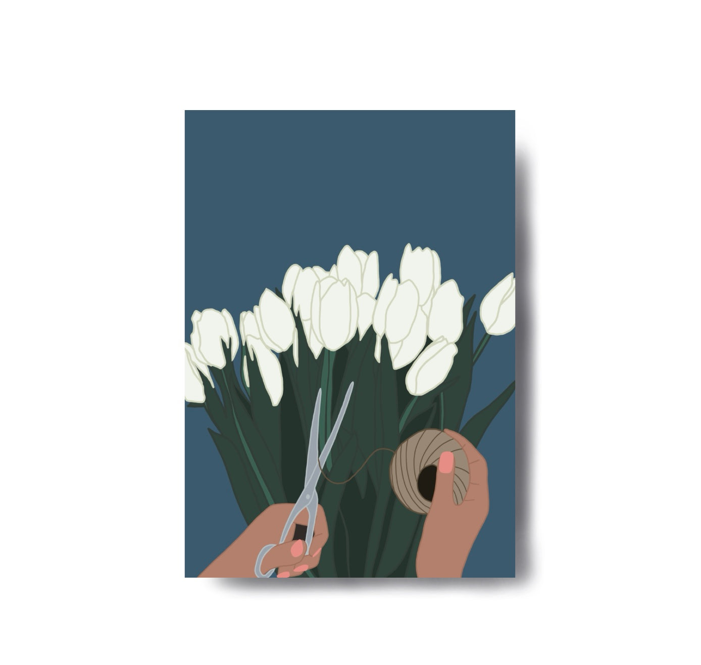 Karin Lena Schmid - Postkarte "Tulpen bündeln" (5 Stück)