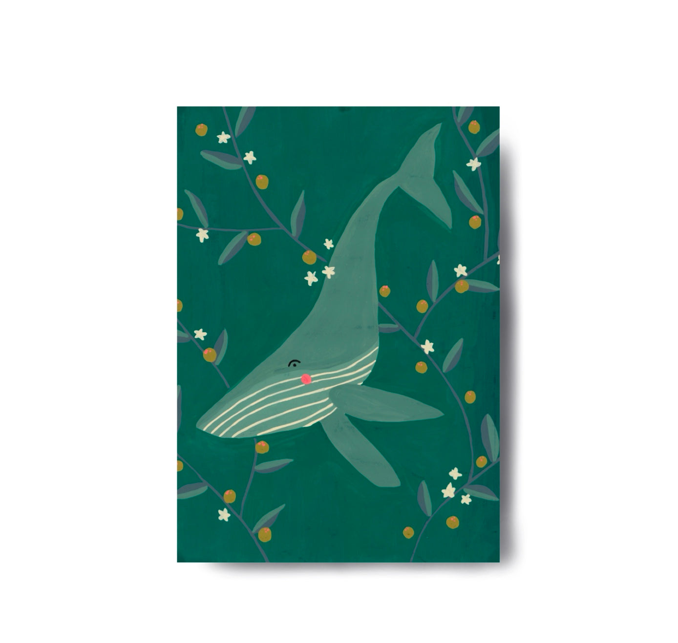 Karin Lena Schmid - Postkarte "Blauwal" (5 Stück)