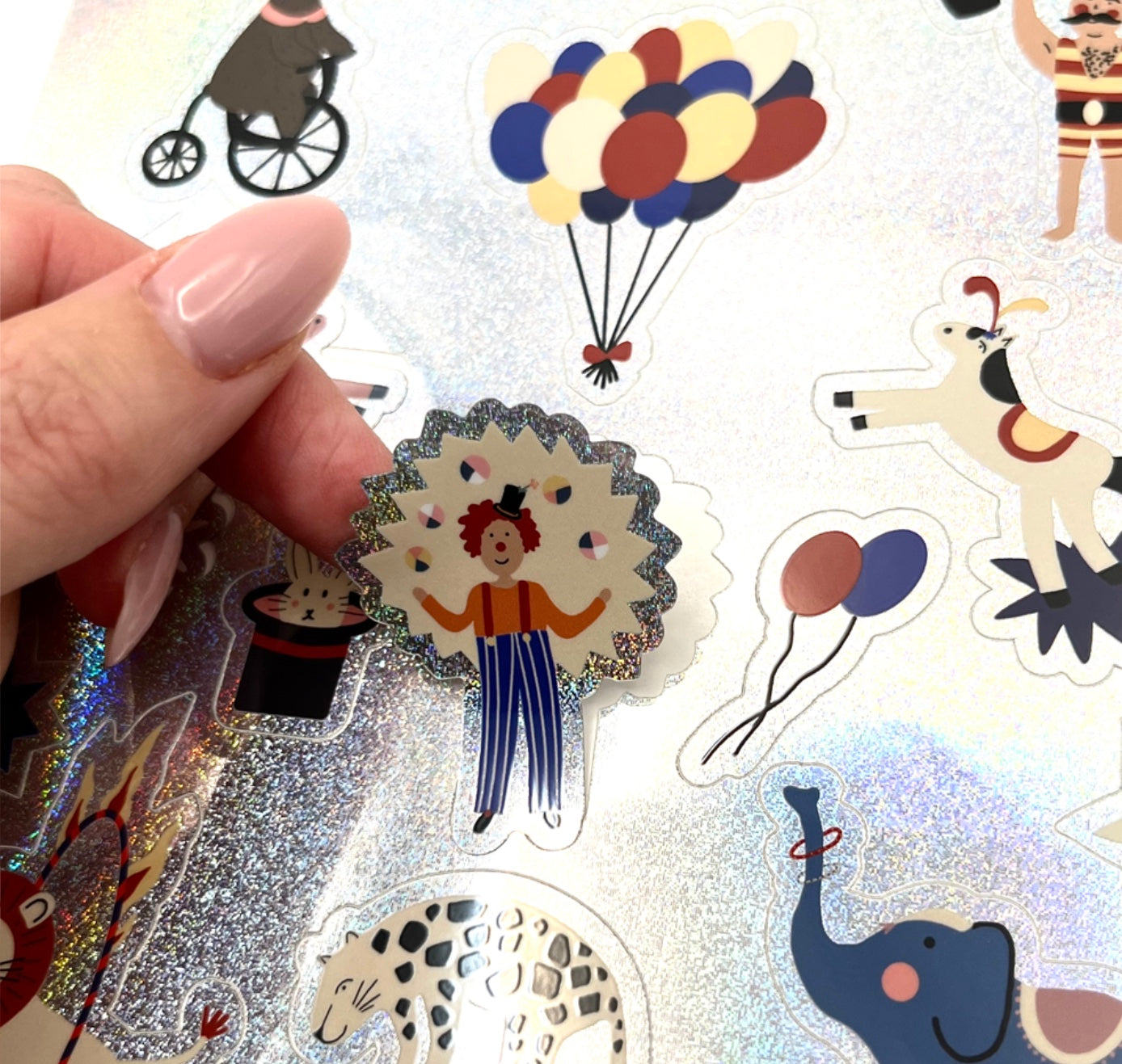 Karin Lena Schmid - Stickerset "Zirkus" (5 Stück)