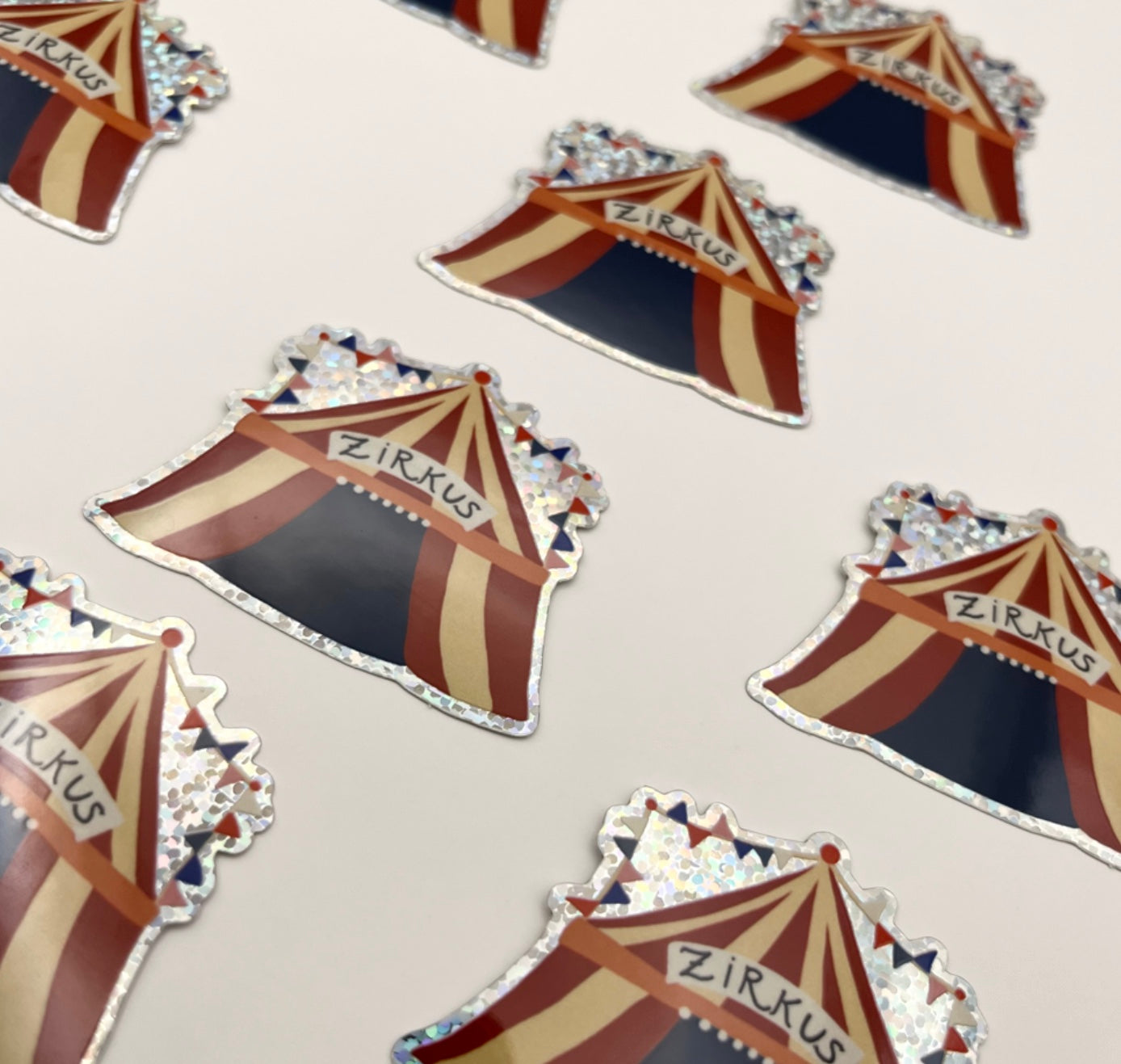 Karin Lena Schmid - Sticker "Zirkuszelt" (5 Stück)