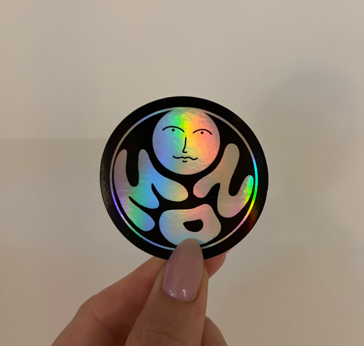 Karin Lena Schmid - Holografischer Sticker ‚Mond‘ (5 Stück)