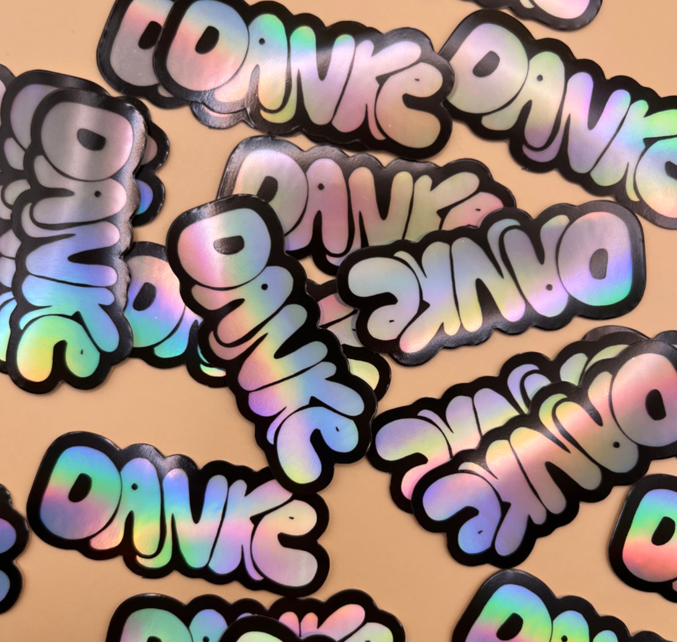 Karin Lena Schmid - Holografischer Sticker ‚Danke‘ (5 Stück)