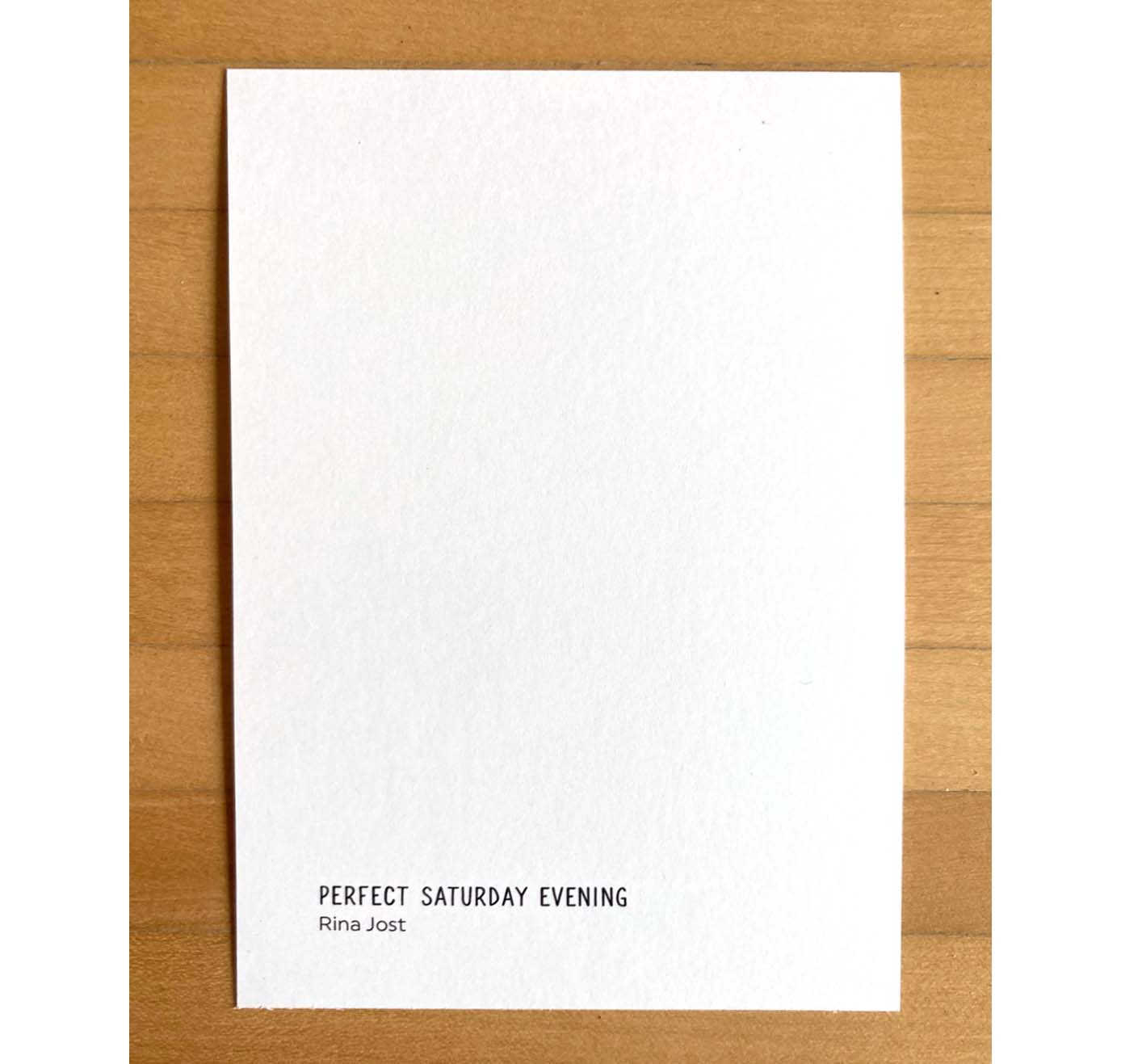 Rina Jost - Postkarte "Perfect Saturday Evening" (10 Stück)