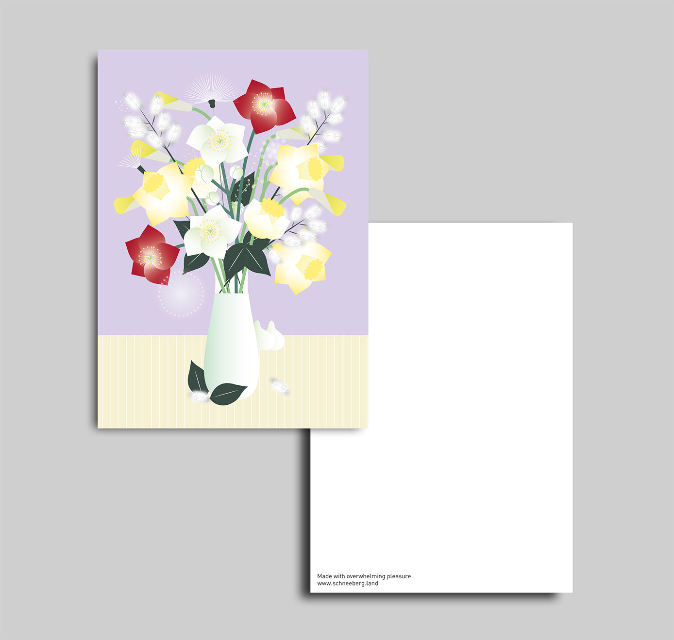 Anna-Lisa Schneeberger - Postkarte "Blumenstrauss März" (5 Stück)