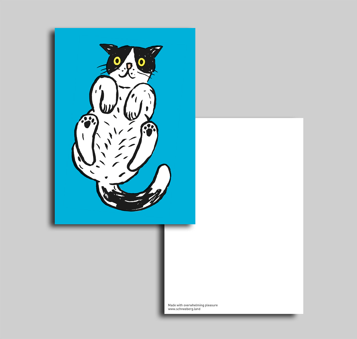Anna-Lisa Schneeberger - Postkarte "Büsi blau" (5 Stück)