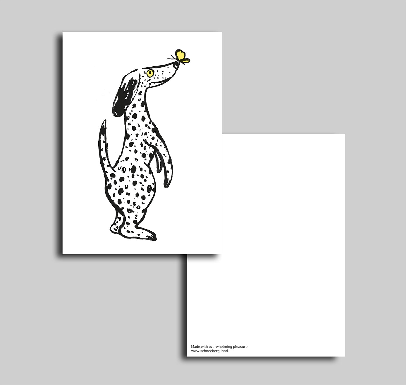 Anna-Lisa Schneeberger - Postkarte "Hund weiss" (5 Stück)