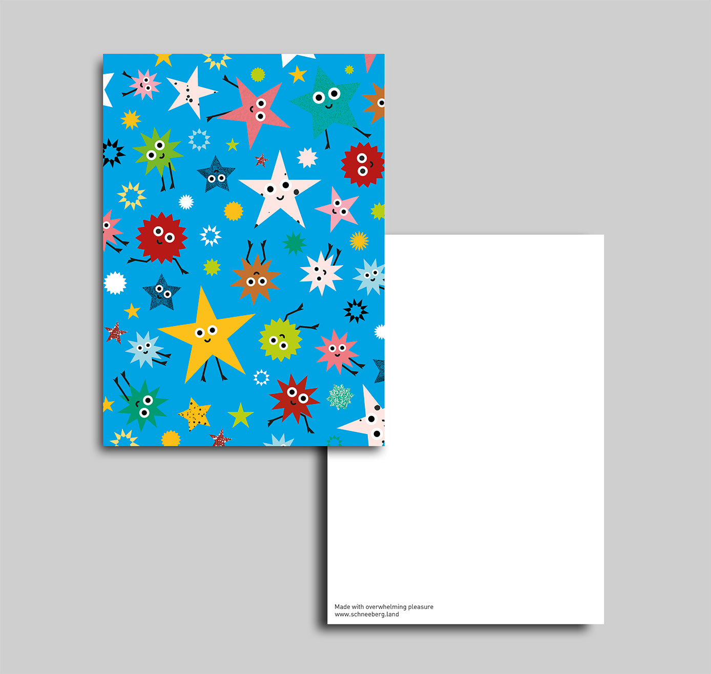 Anna-Lisa Schneeberger - Postkarte "Sterne" blau (5 Stück)