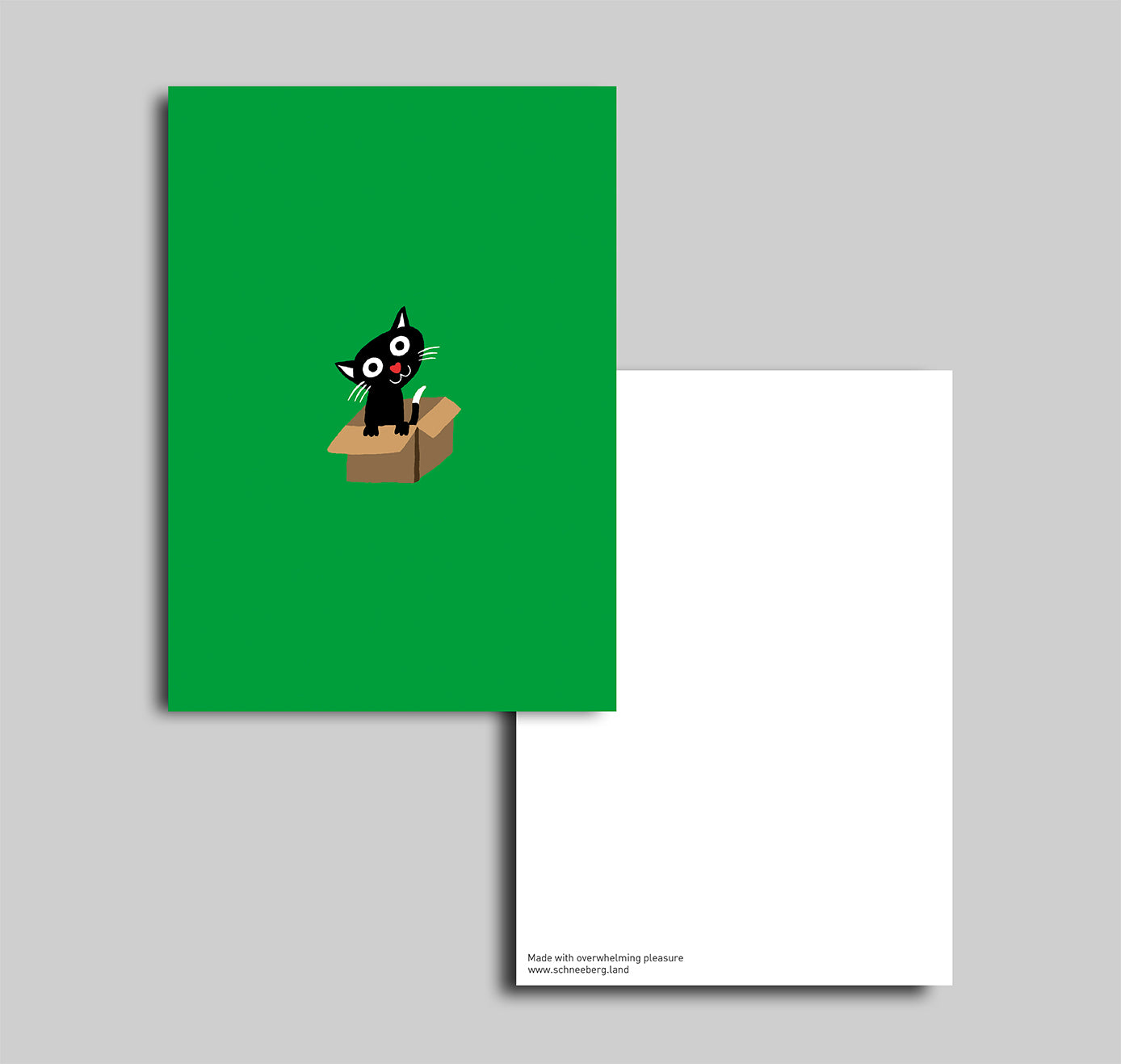 Anna-Lisa Schneeberger - Postkarte "Surprise" grün (5 Stück)