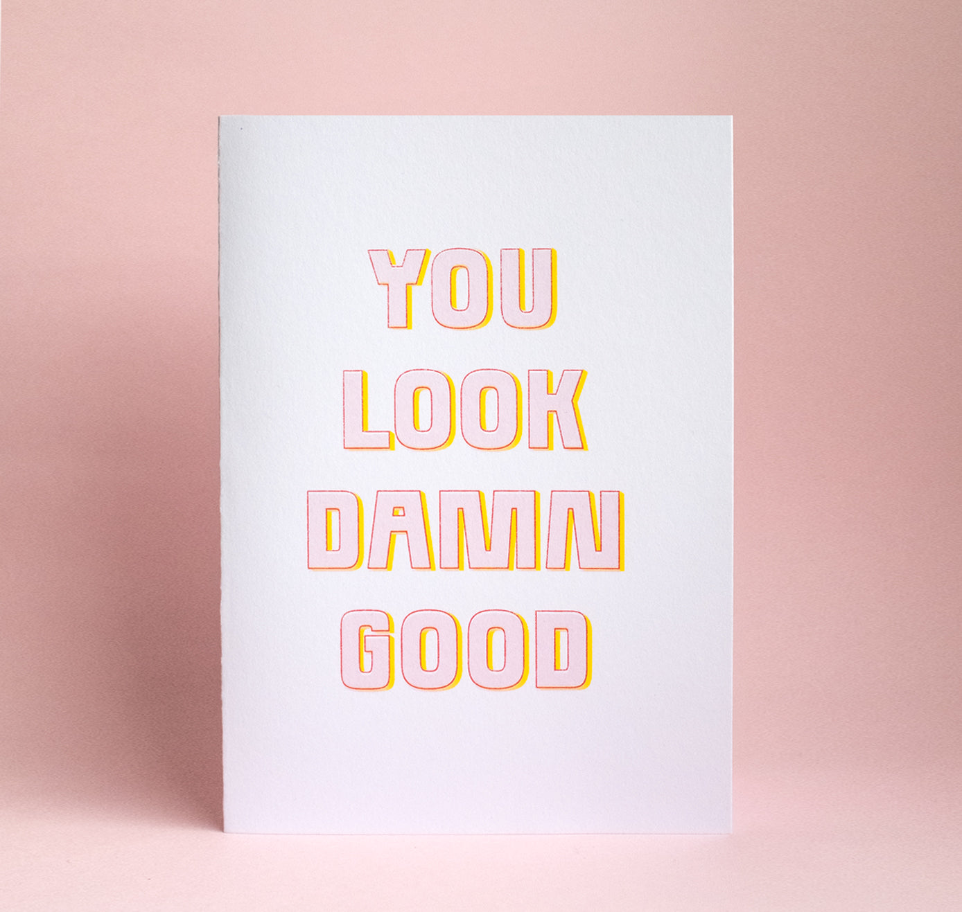 Studio Bitzi - Siebdruck-Klappkarte "You look damn good" (5 Stück)
