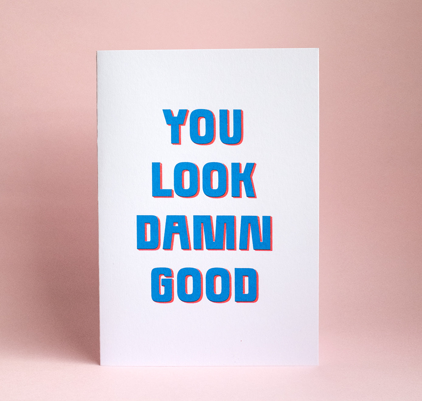 Studio Bitzi - Siebdruck-Klappkarte "You look damn good" (5 Stück)