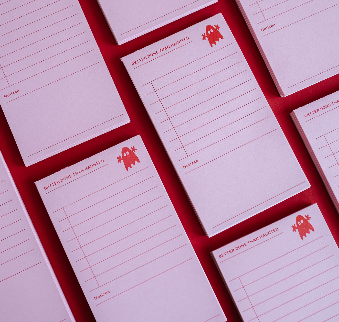 Studio Bitzi - To-Do Block (rot auf rosa Papier) (5 Stück)