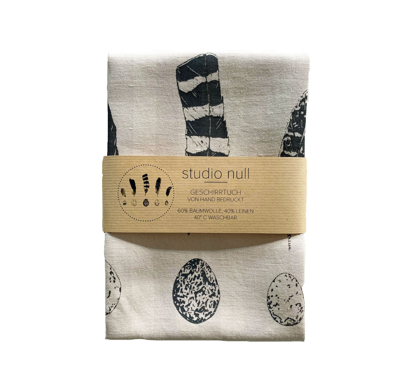 Studio Null - Geschirrtuch "Feder & Ei" (5 Stück)