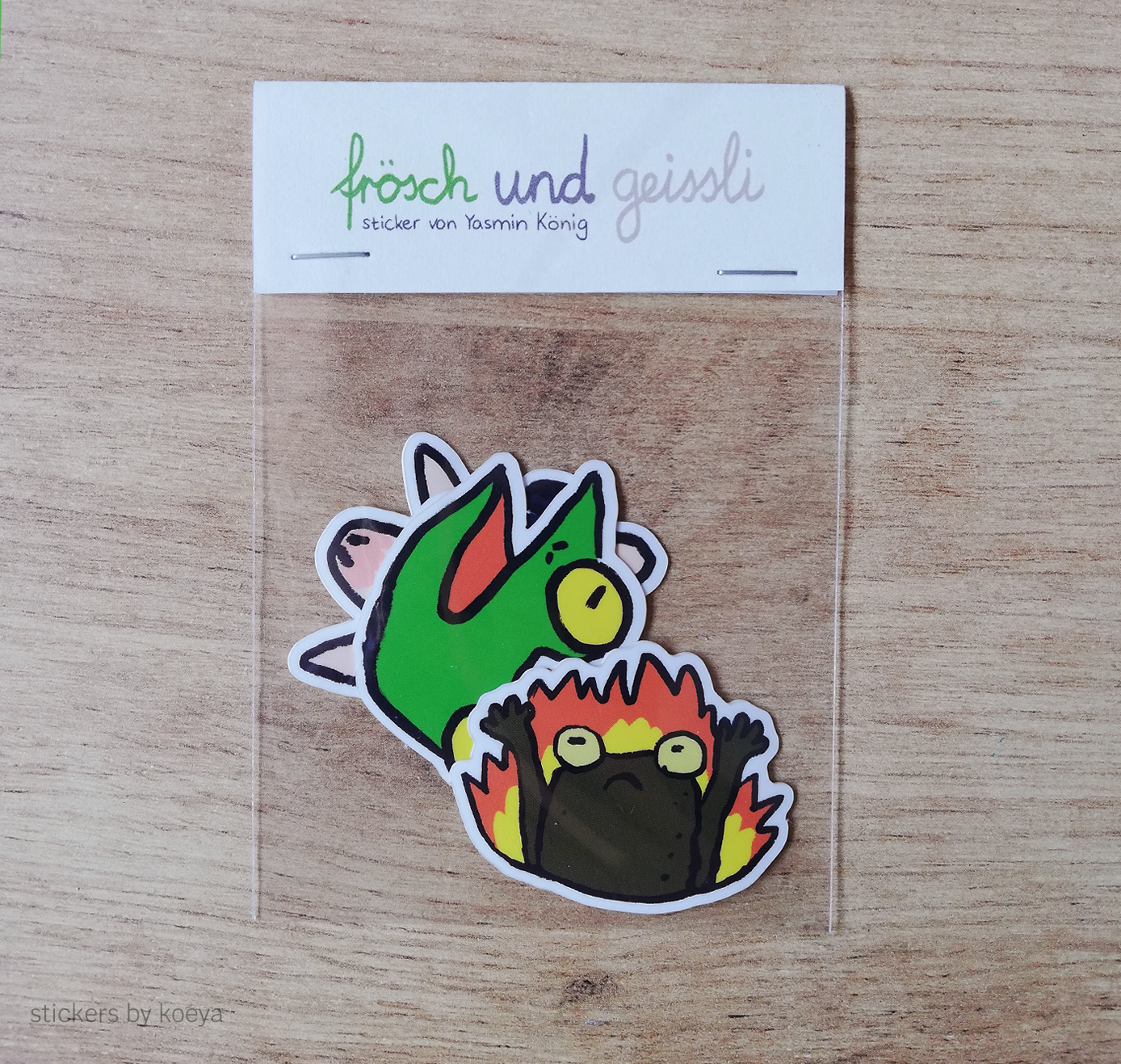 Yasmin König - Vinyl Sticker Set
"Frösch und Geissli" (5 Stück)