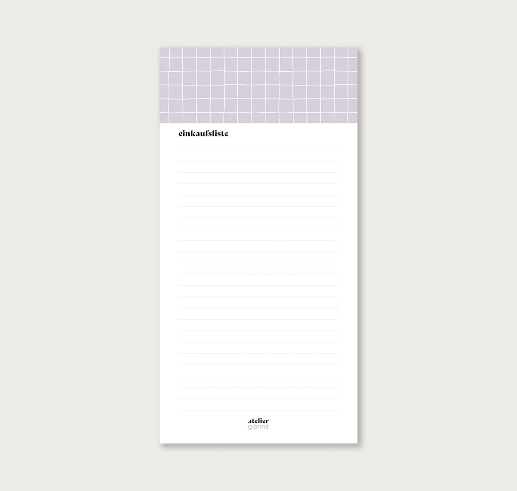 atelier gianna - Notizblock "Einkaufsliste" (5 Stück)