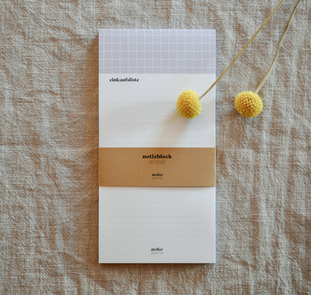 atelier gianna - Notizblock "Einkaufsliste" (5 Stück)