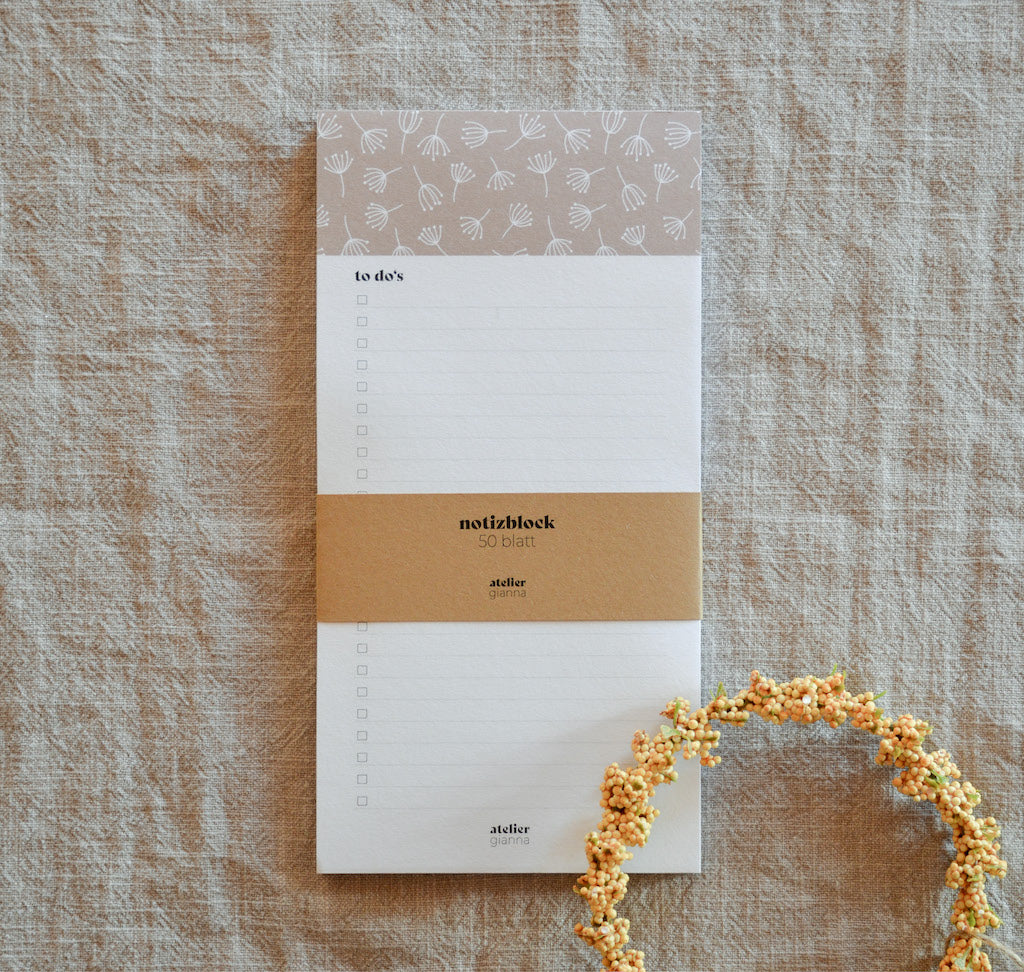 atelier gianna - Notizblock "To Do" (5 Stück)