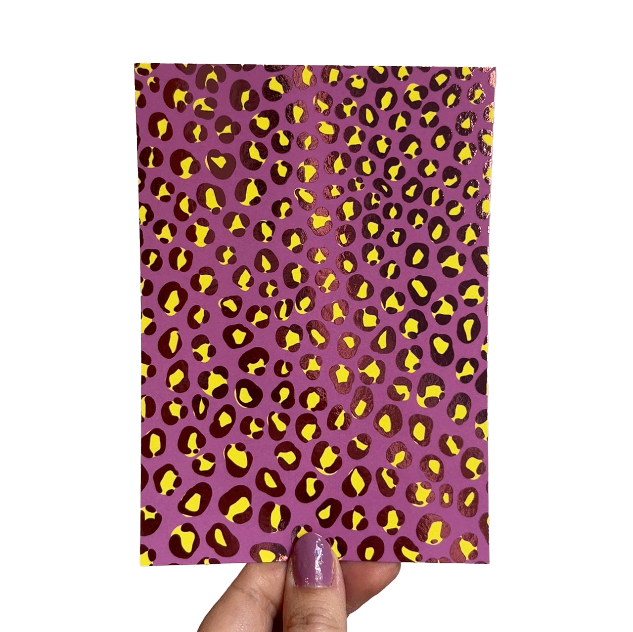 Jolanda Epprecht - Postkarte "Leo Muster Pink" (5 Stück)