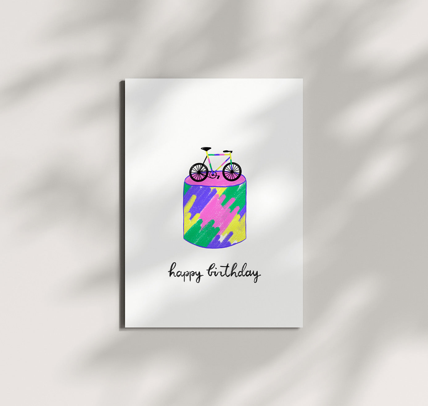 Pomba - Postkarte "birthday cake bicycle" (10 Stück)