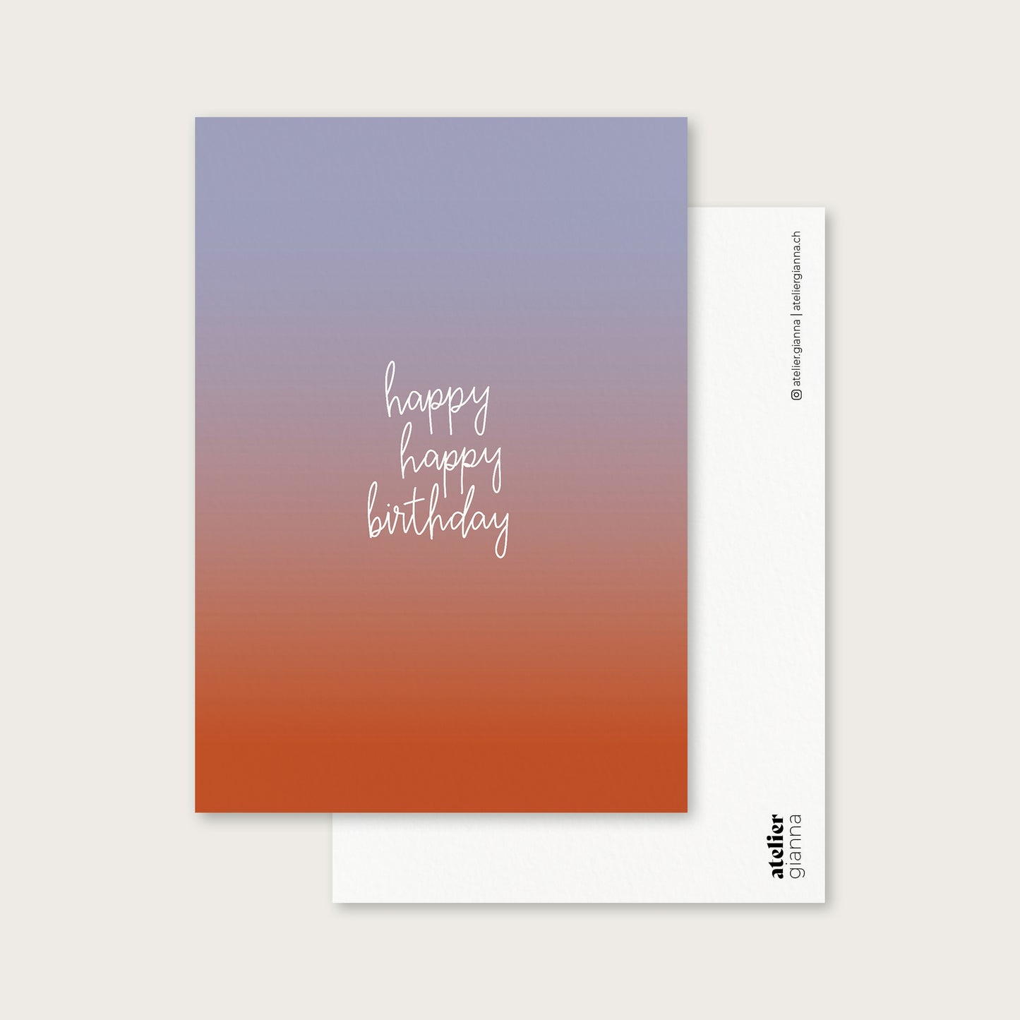 atelier gianna - Postkarte "happy happy birthday" (5 Stück)
