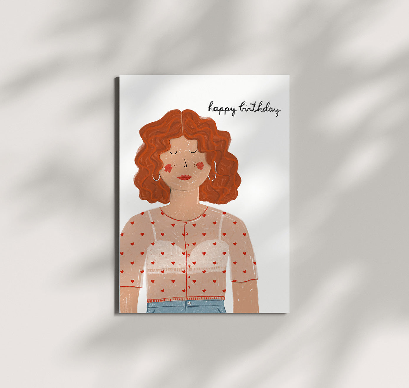 Pomba - Postkarte "heart birthday girl" (10 Stück)