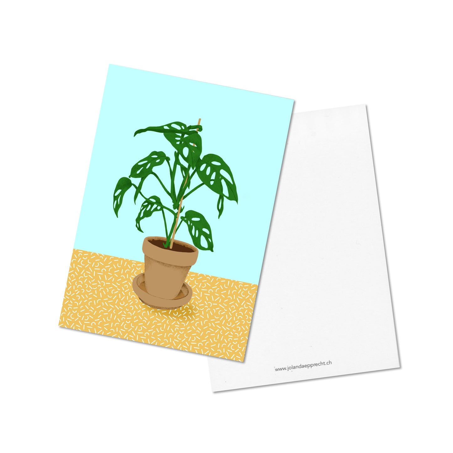 Jolanda Epprecht - Postkarte "Monstera Ads" (5 Stück)